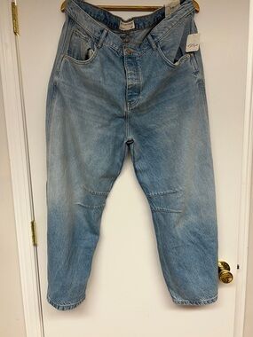 Free People Light Blue Wide Leg Jeans